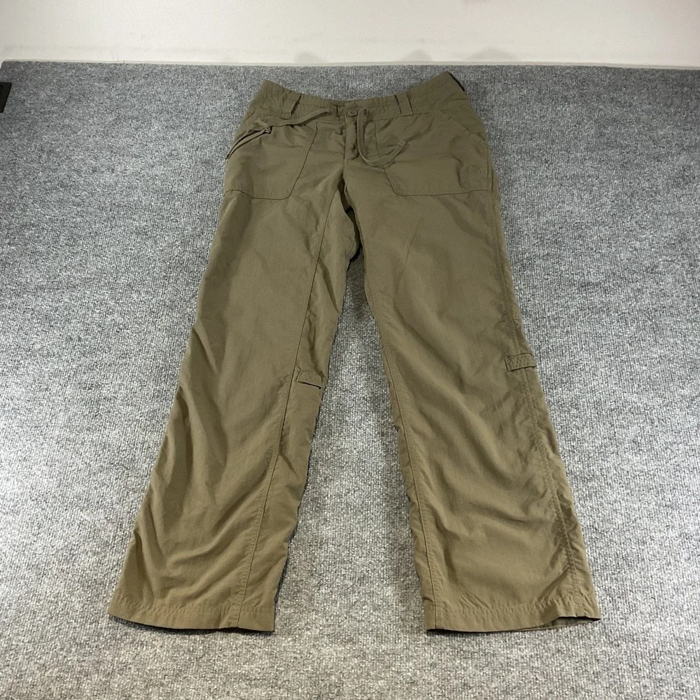 The North Face Womens Hiking Pants Size 6 Brown Nylon Outdoor Travel Straight Lg